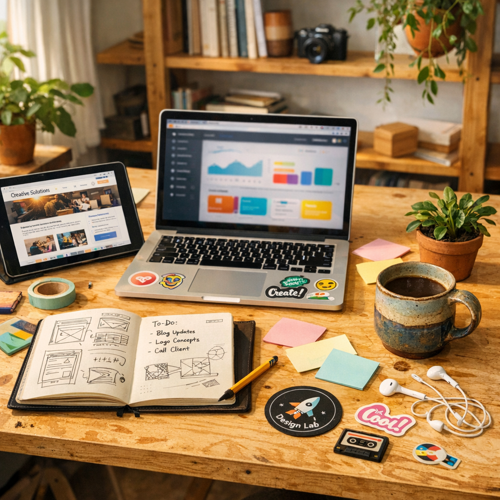 Agency toolkit showing various restaurant management tools on screen